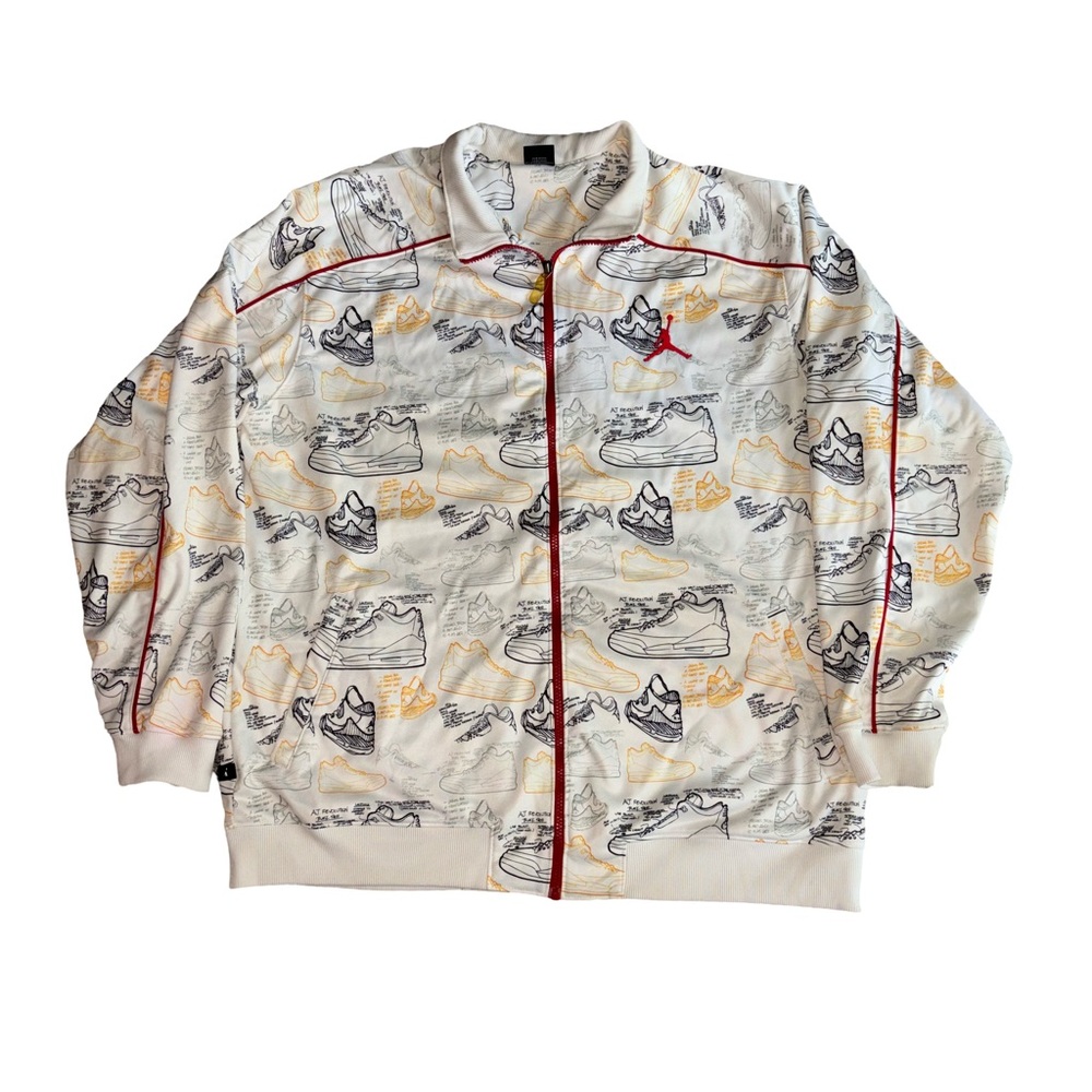 Jordan Basketball Nike Zip Up Jacket AOP Sneaker Print XXXL Men's AJ Revolution